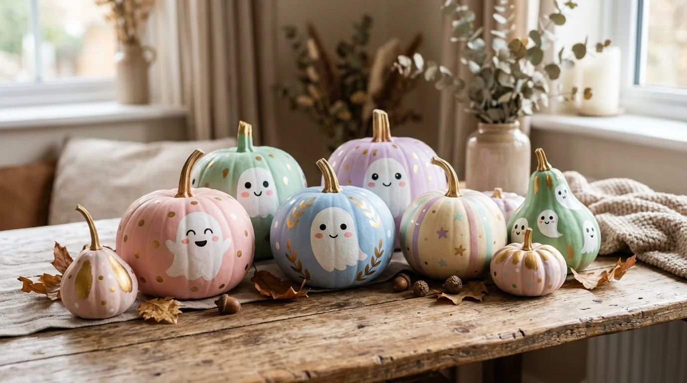 Creative pumpkin painting ideas for no-carve Halloween fun.